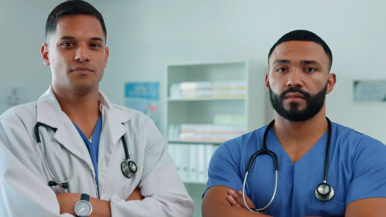 Medical team portrait and men as a doctor