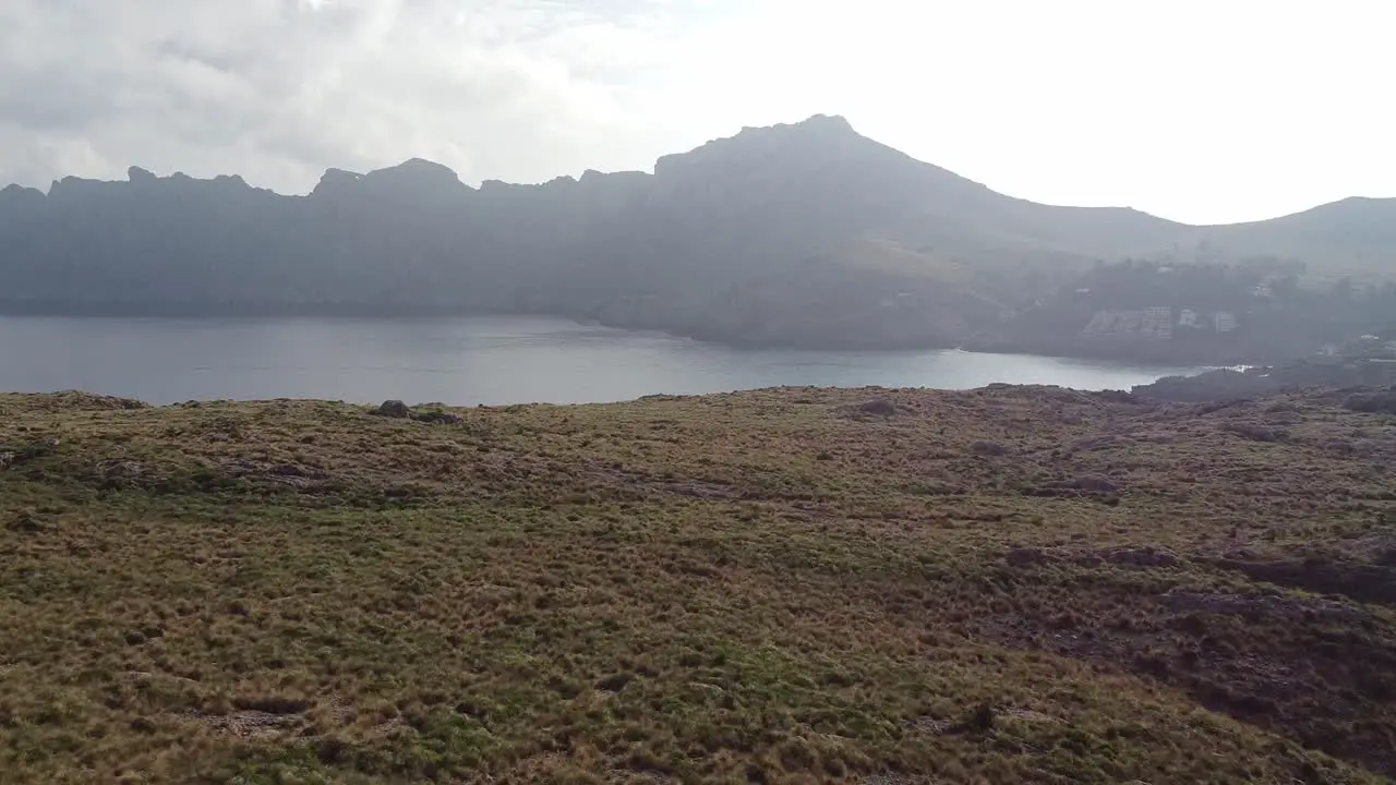 drone flight over the coast of mallorca