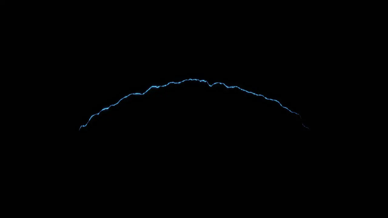 Animation of electric wave in motion in the form of an arc on a black background