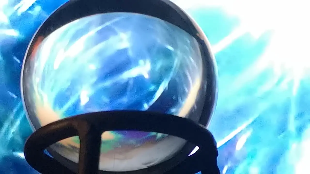 Crystal ball futuristic magic light show digital vortex explosion cyberpunk effects