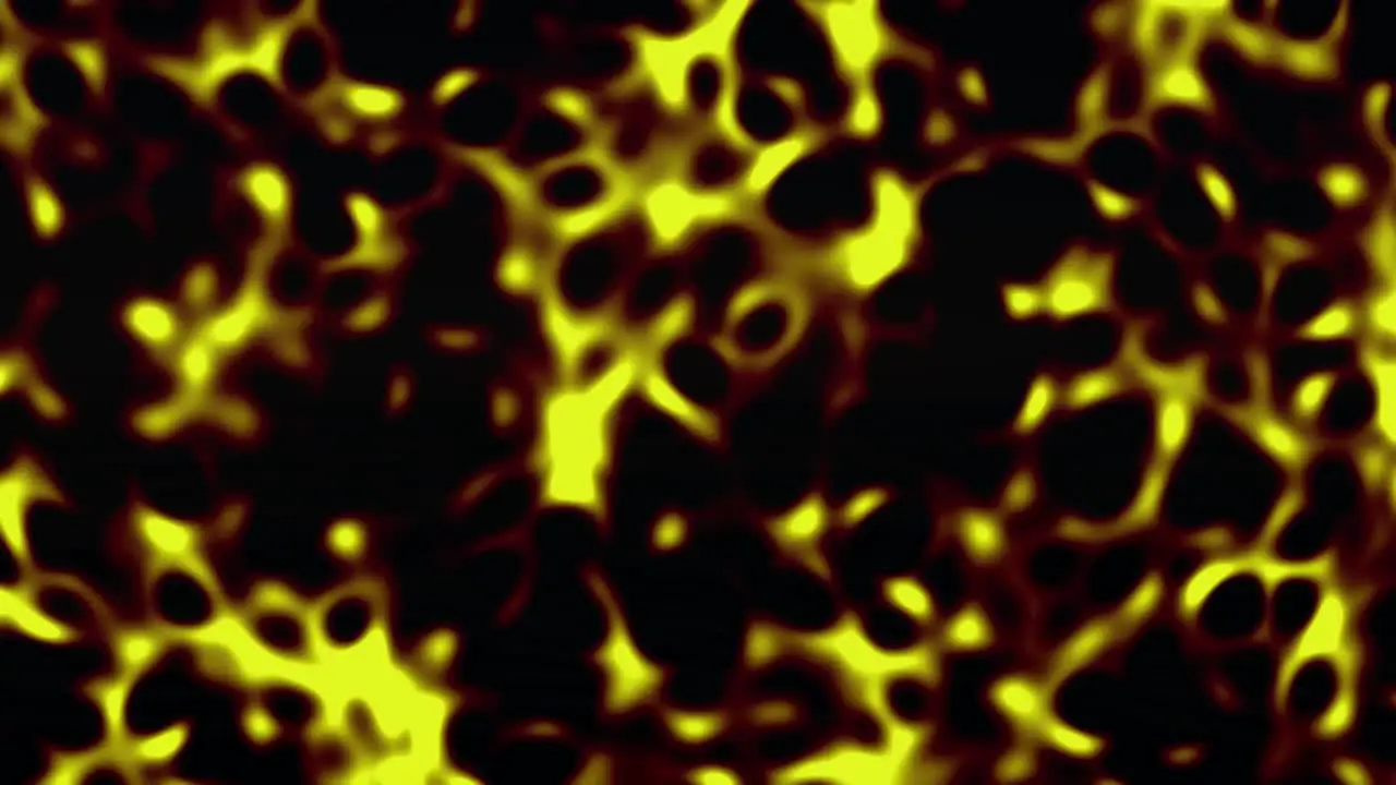 Animation of turbulent lava pattern