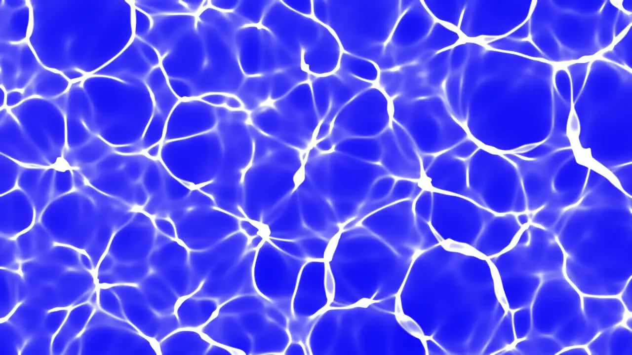 Animation of simulation of caustics patterns created when light rays are reflected or refracted by curved surface like swimming pool