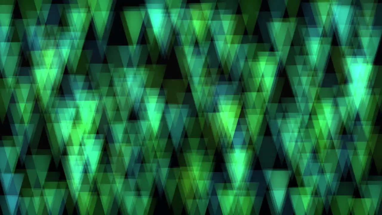 Animation of triangle emerald green bokeh