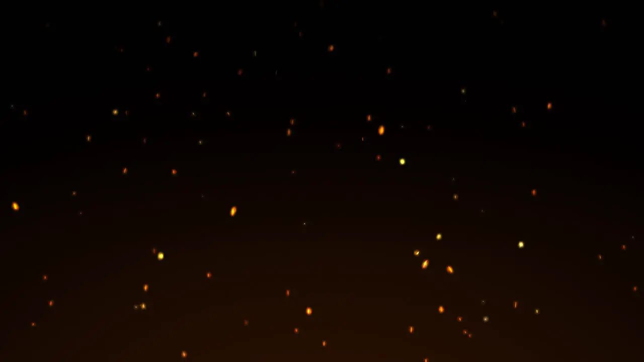 Animation of hot rising fire embers