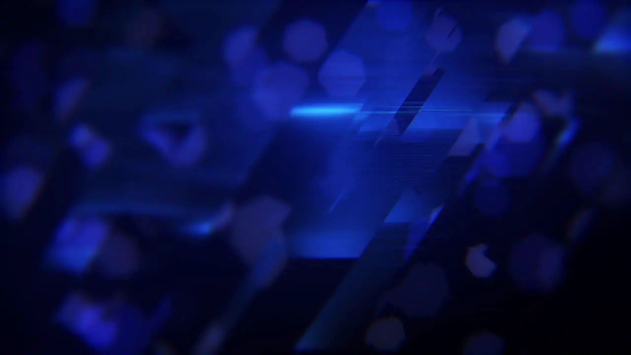 Animation of deep blue fractured bokeh style background