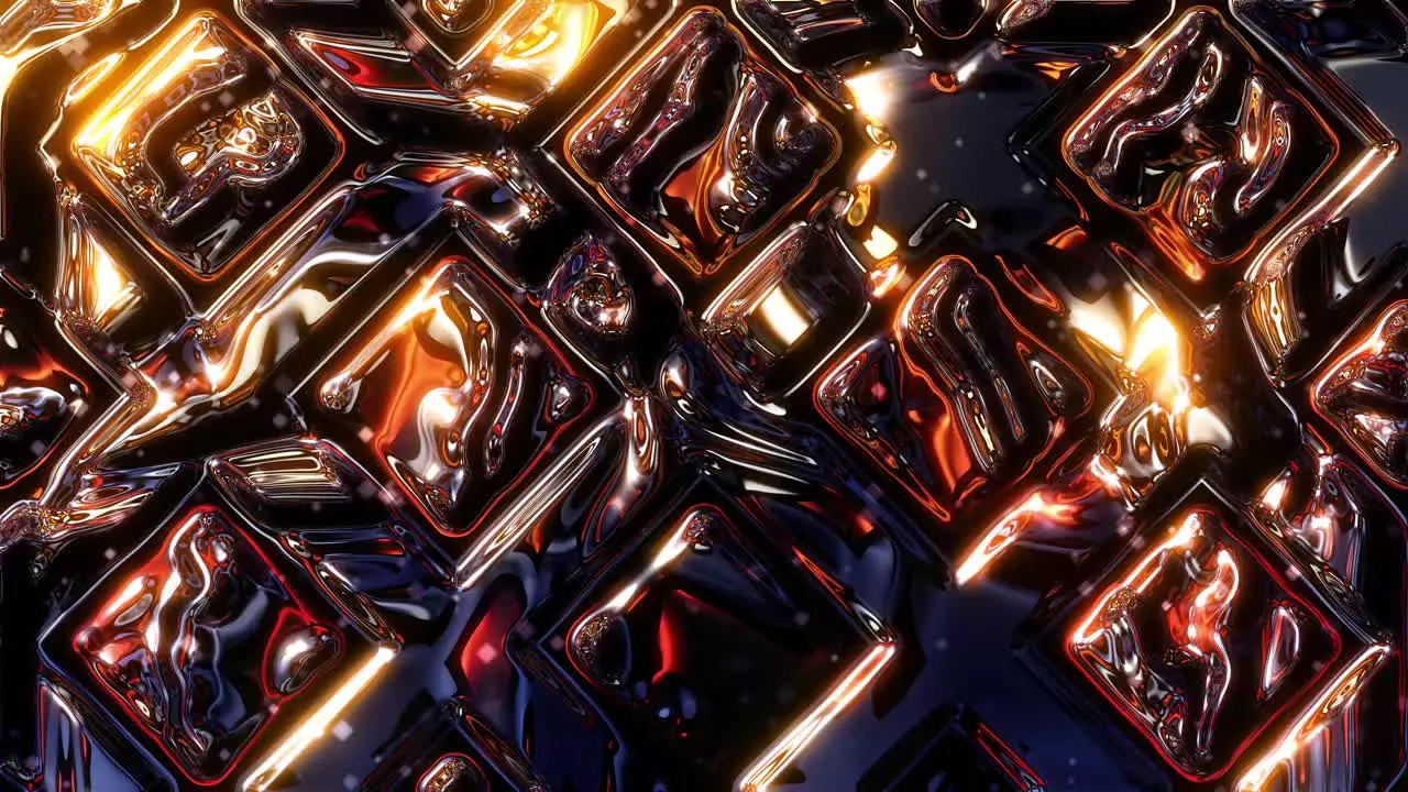 Animation of computer generated background of shiny glass cubes