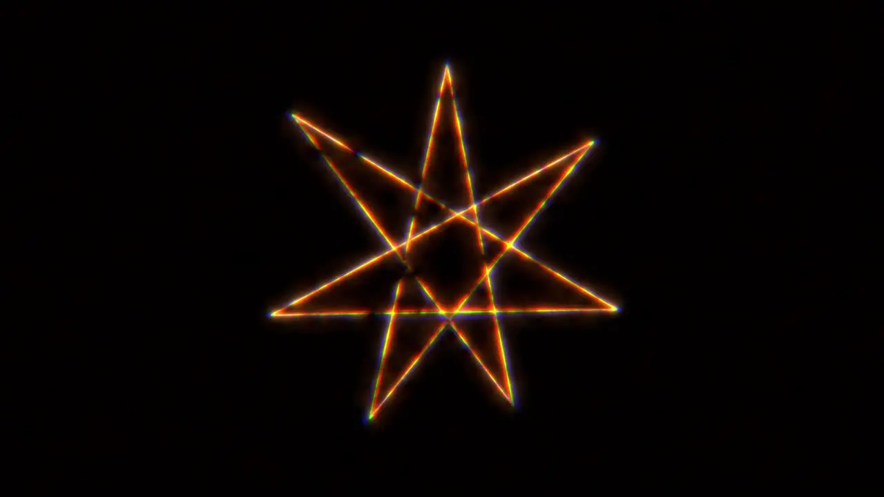 Animation of special effects of mystic arts with a Star Symbol