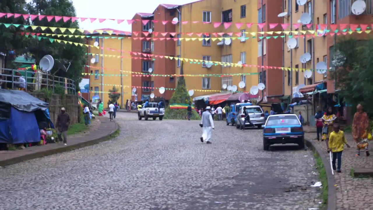 celebrating Maskal ceremony in Addis Ababa Ethiopia