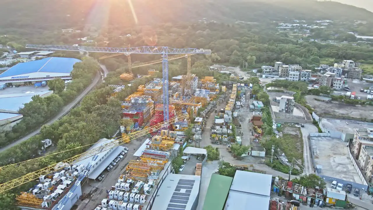 Steel Flat top tower crane Warehouse of Yongmao Machinery near Sha Ha Tsuen Sha Ha Road Yuen Long Hong Kong