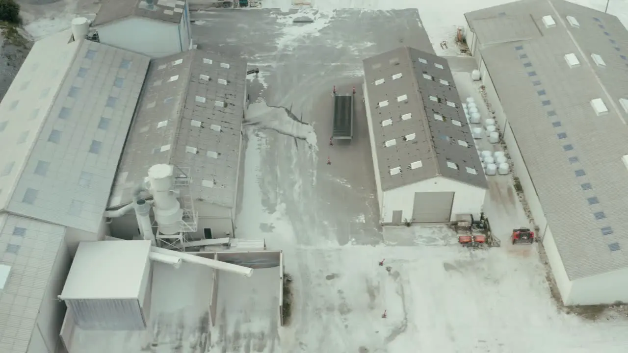 Danish industrial buildings Seen from drone