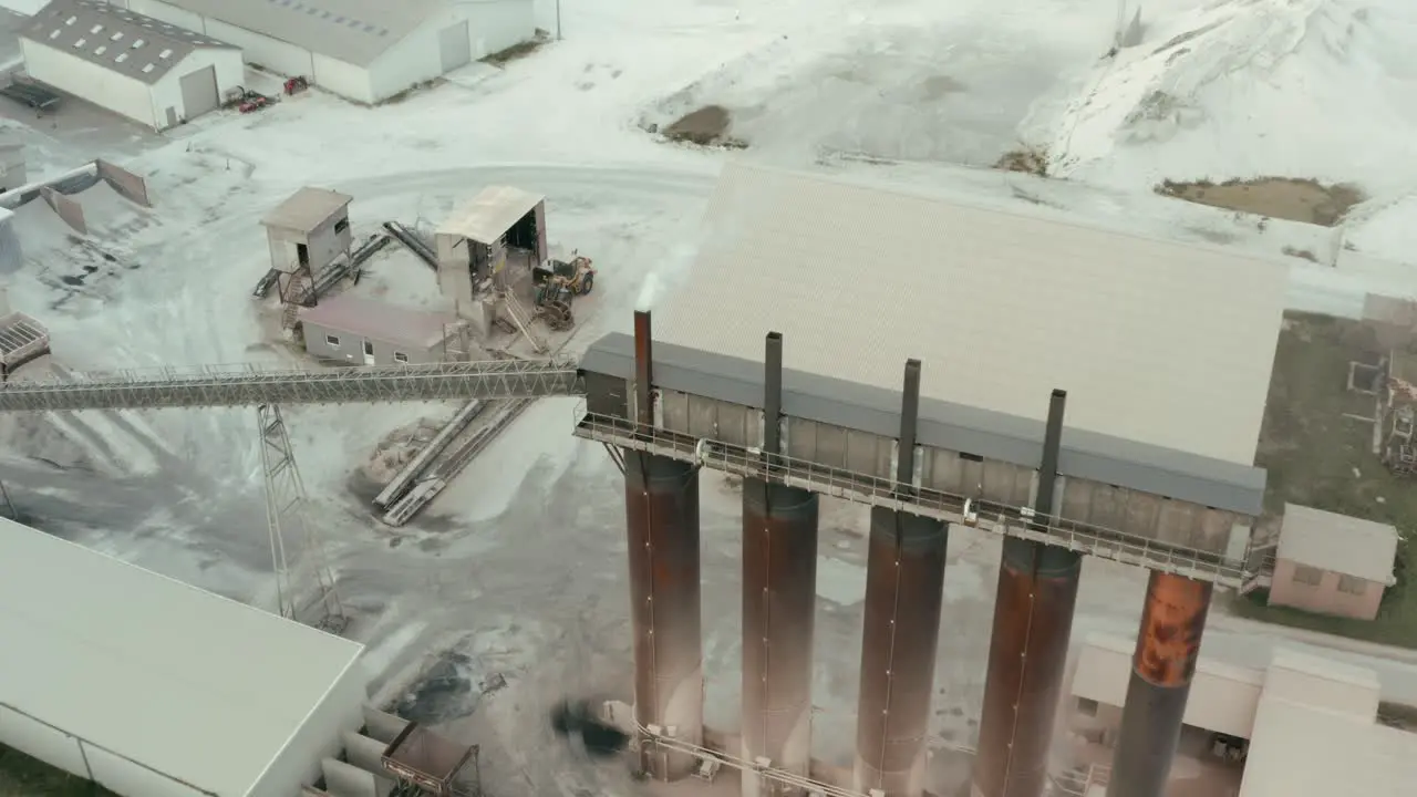 Smoke from industrial area Seen from drone