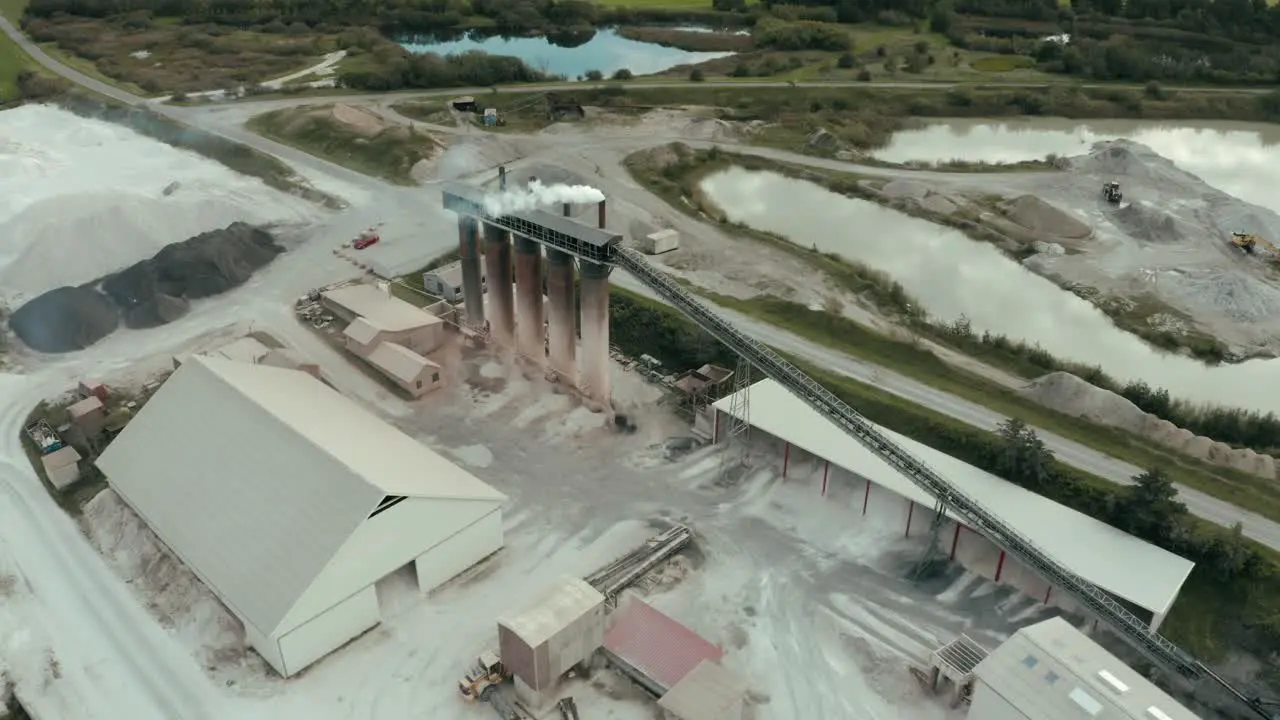 Flying over outdoor work area in Denmark