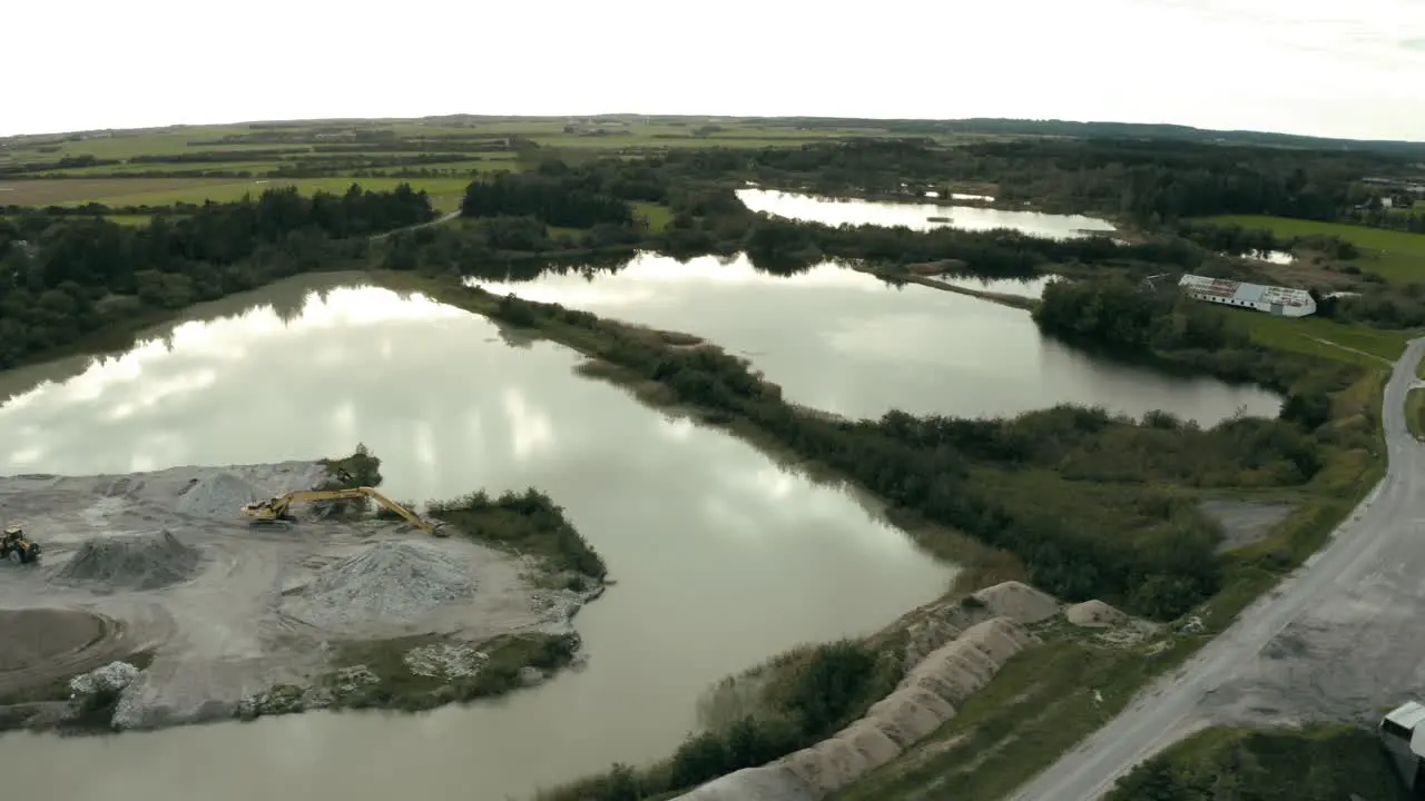 Lake lying close to danish industrial area