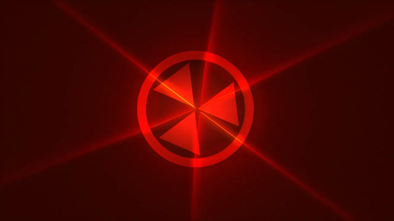 Rotating Red Fan Blades