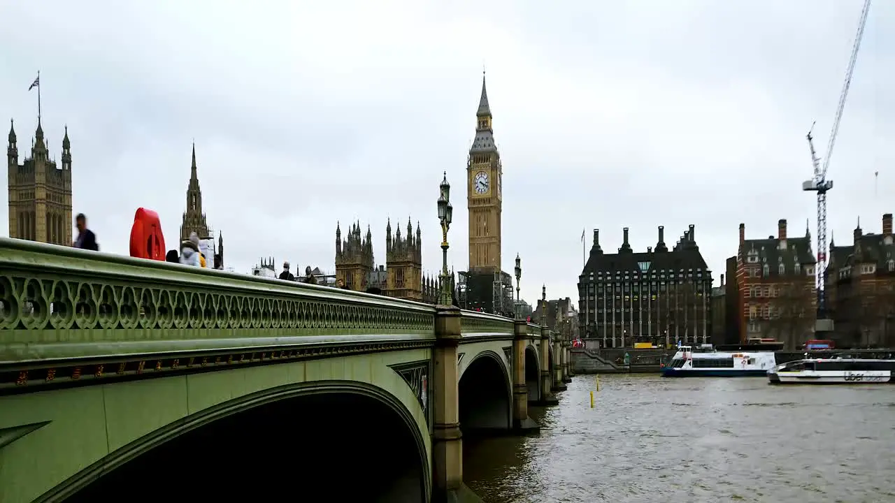 View towards Big Ben and Palace of Westminster London United Kingdom