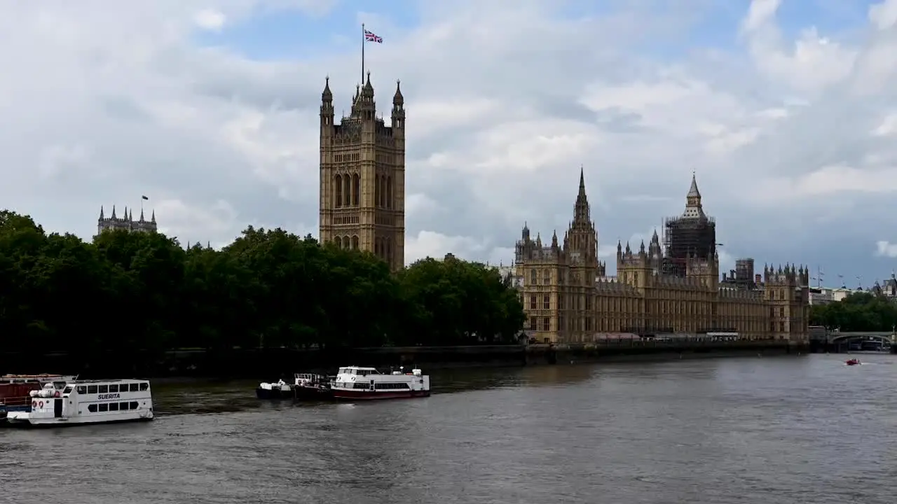 Palace of Westminster and the House of Lords from Lambeth Bridge London