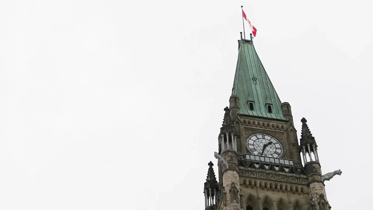 Peace tower on parliament hill in Ottawa Canada