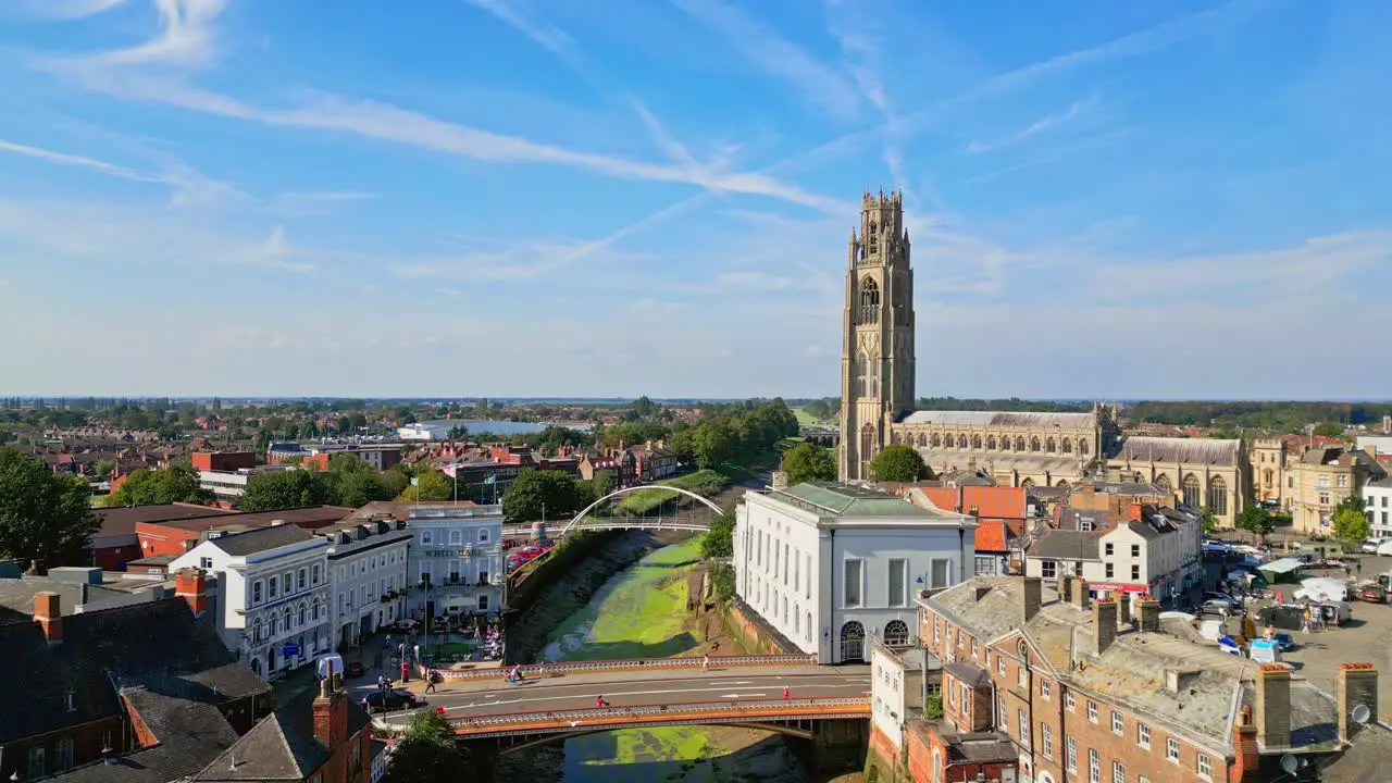 Boston Lincolnshire A UK market town with a rich history as the Pilgrim Fathers' birthplace