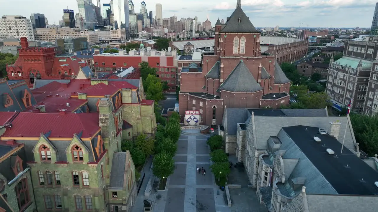 Aerial shot of UPenn campus in West Philadelphia