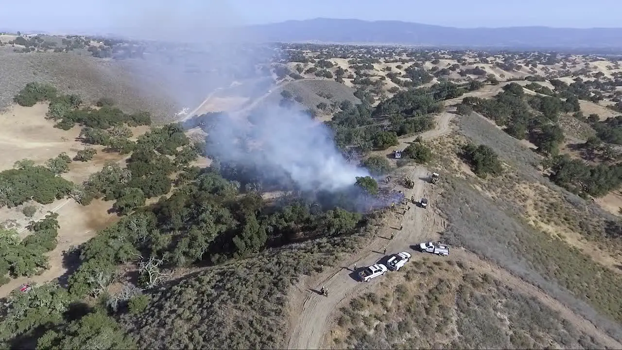 Small cloud of smoke kills the sky