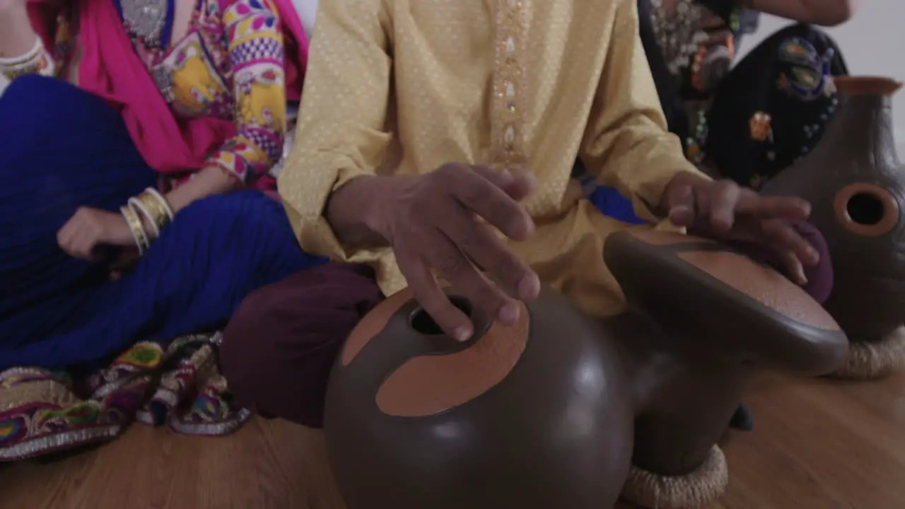 Indian Percussion Musician with Dancers 09