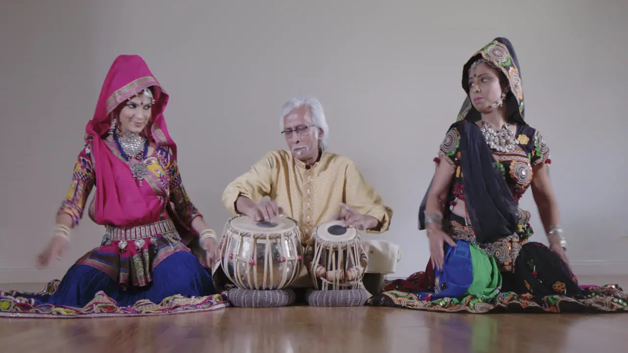 Indian Percussion Musician with Dancers 00