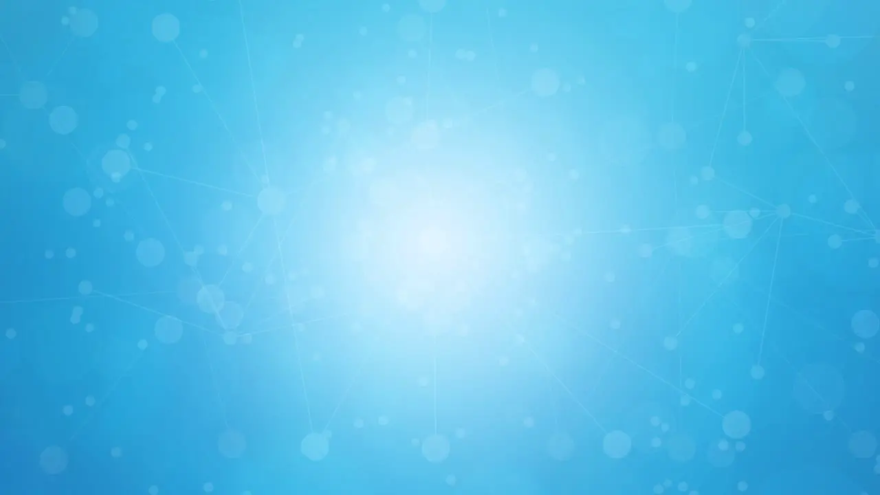 abstract blue background with floating moving particles 4k