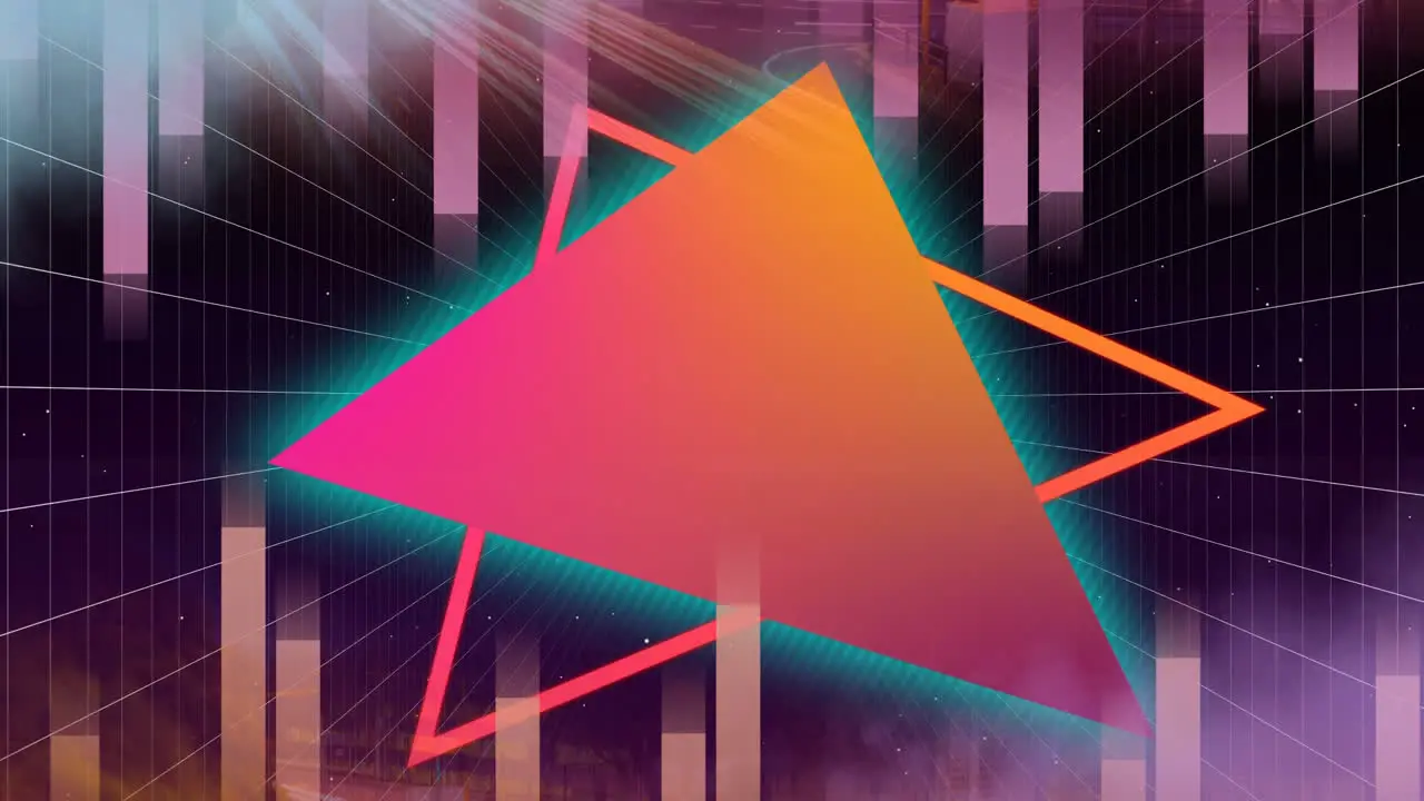 Animation of colorful triangle 