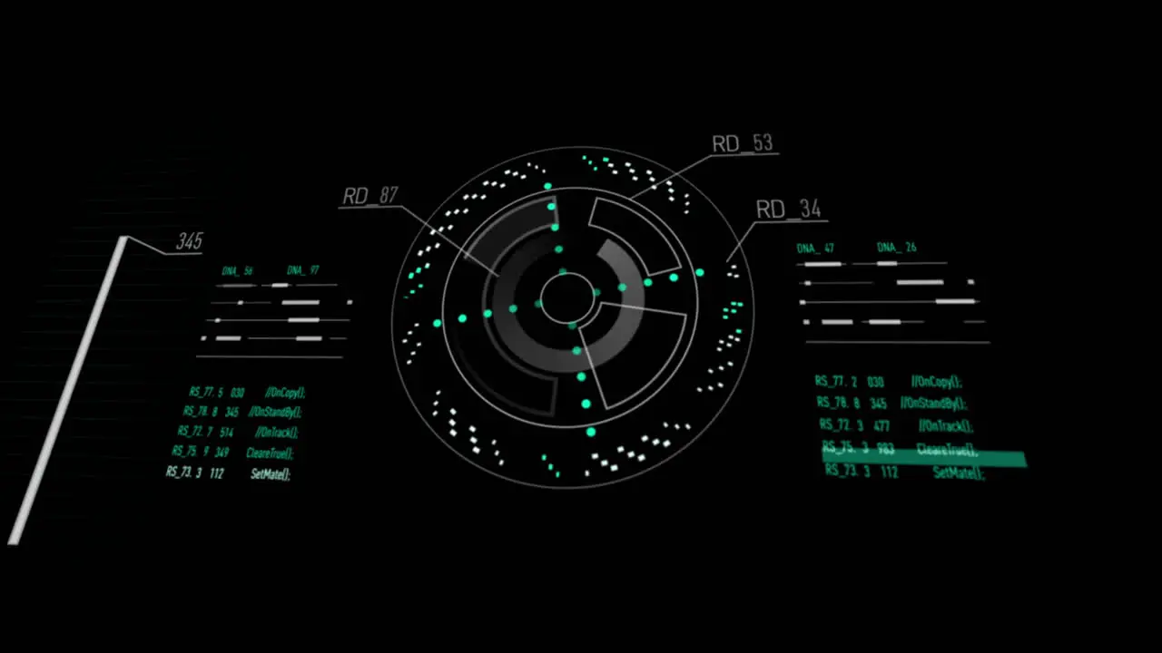 Digital background with callouts in HUD style Scifi user interface