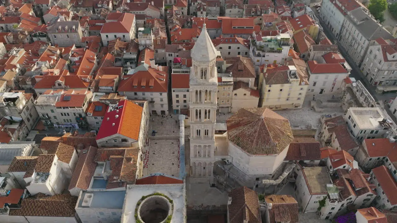 AERIAL Shot of the city of Split in Croatia Europe-19