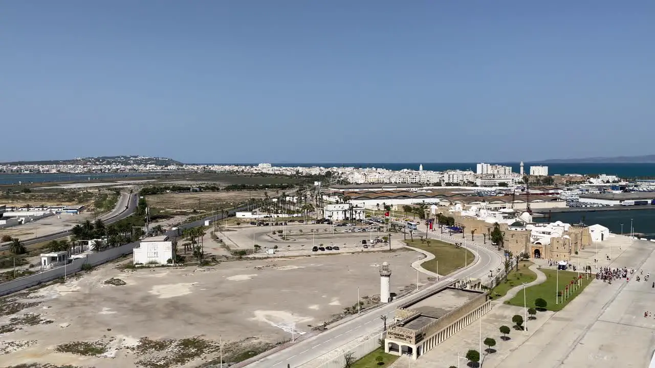 Landscape skyline view of La Goulette Cruise Port in Tunisia North Africa