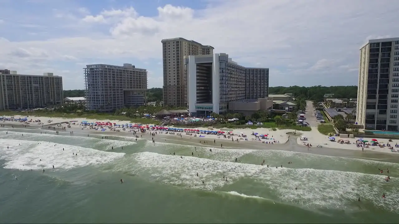 Drone flight over ocean in Myrtle Beach SC