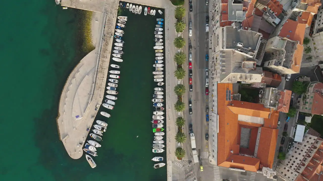 AERIAL Shot of the city of Split in Croatia Europe-12