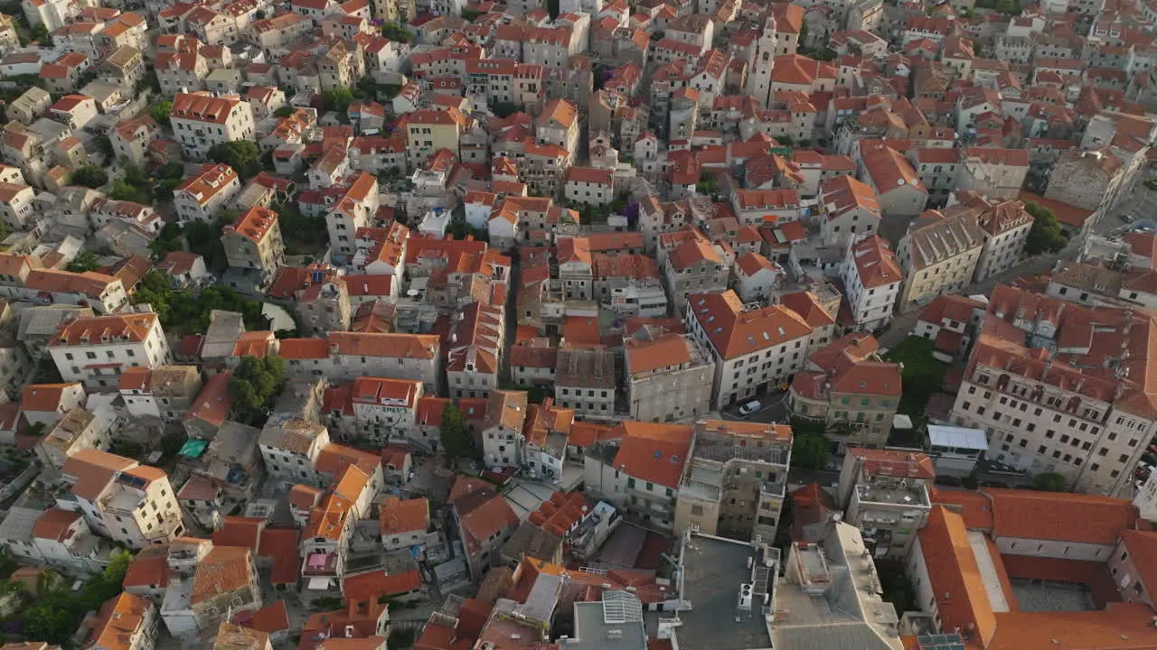 AERIAL Shot of the city of Split in Croatia Europe-25