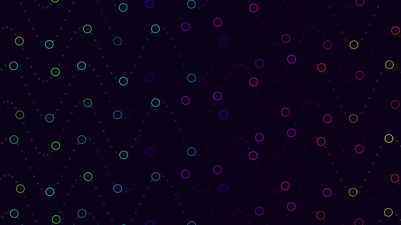 Colorful circle pattern on black background versatile design element