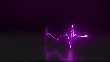 Purple digital cgi heart beat against black