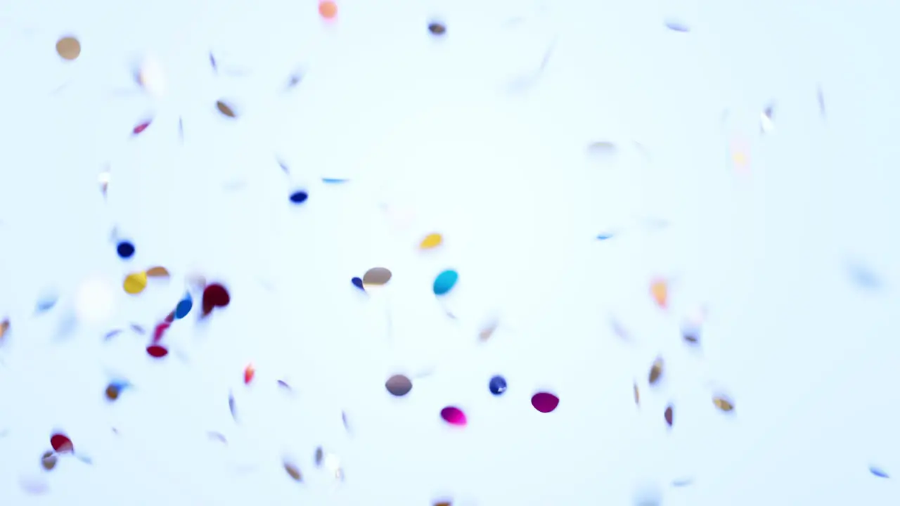 Party winning and confetti on a studio background