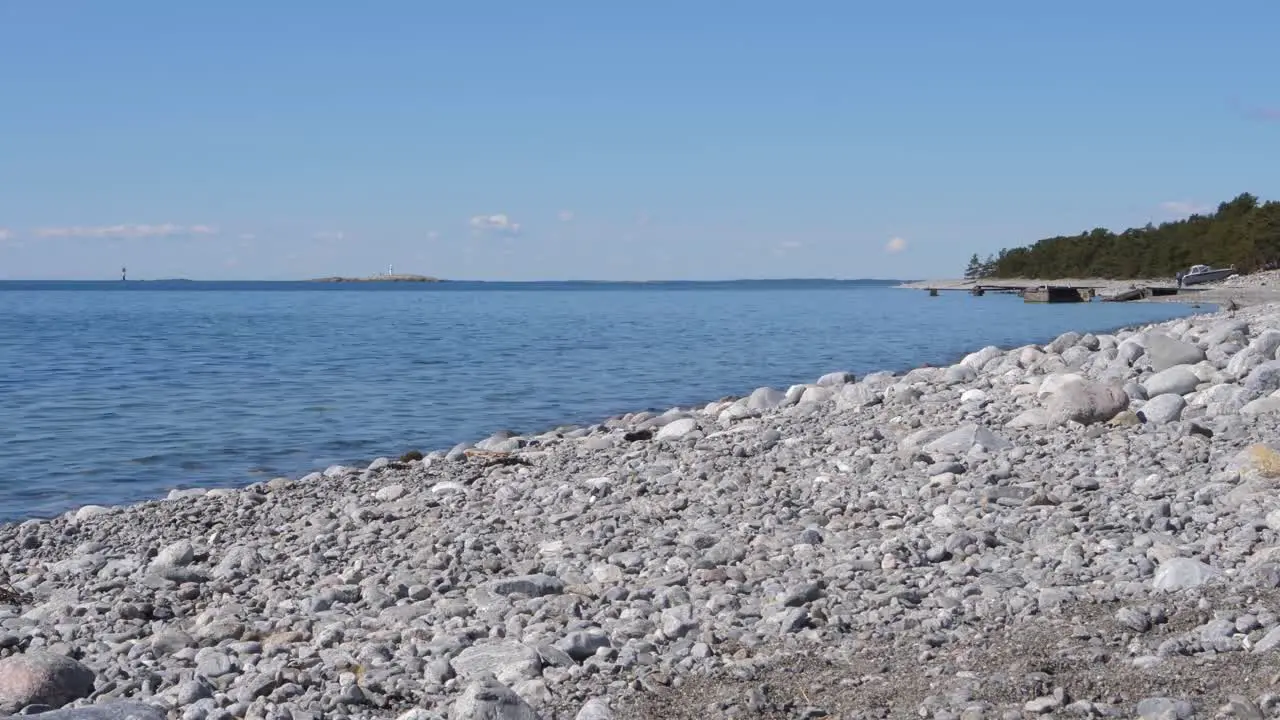 Calm day at the stone beach