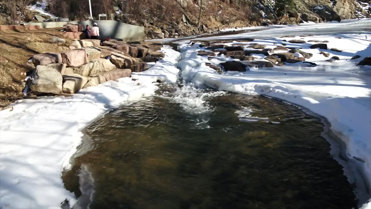 Babbling creek under snowpack