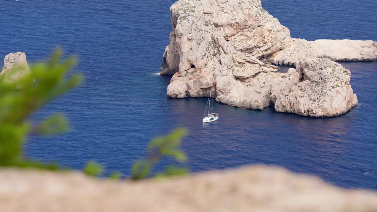 Luxury boat cruising around Ibiza