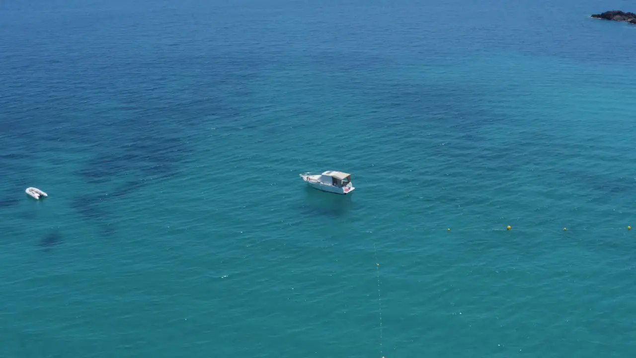 Boat in mediterranean Sea in Ibiza