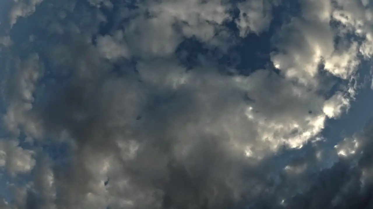 Dark and heavy clouds of Leslie storm front in europe floating on the sky