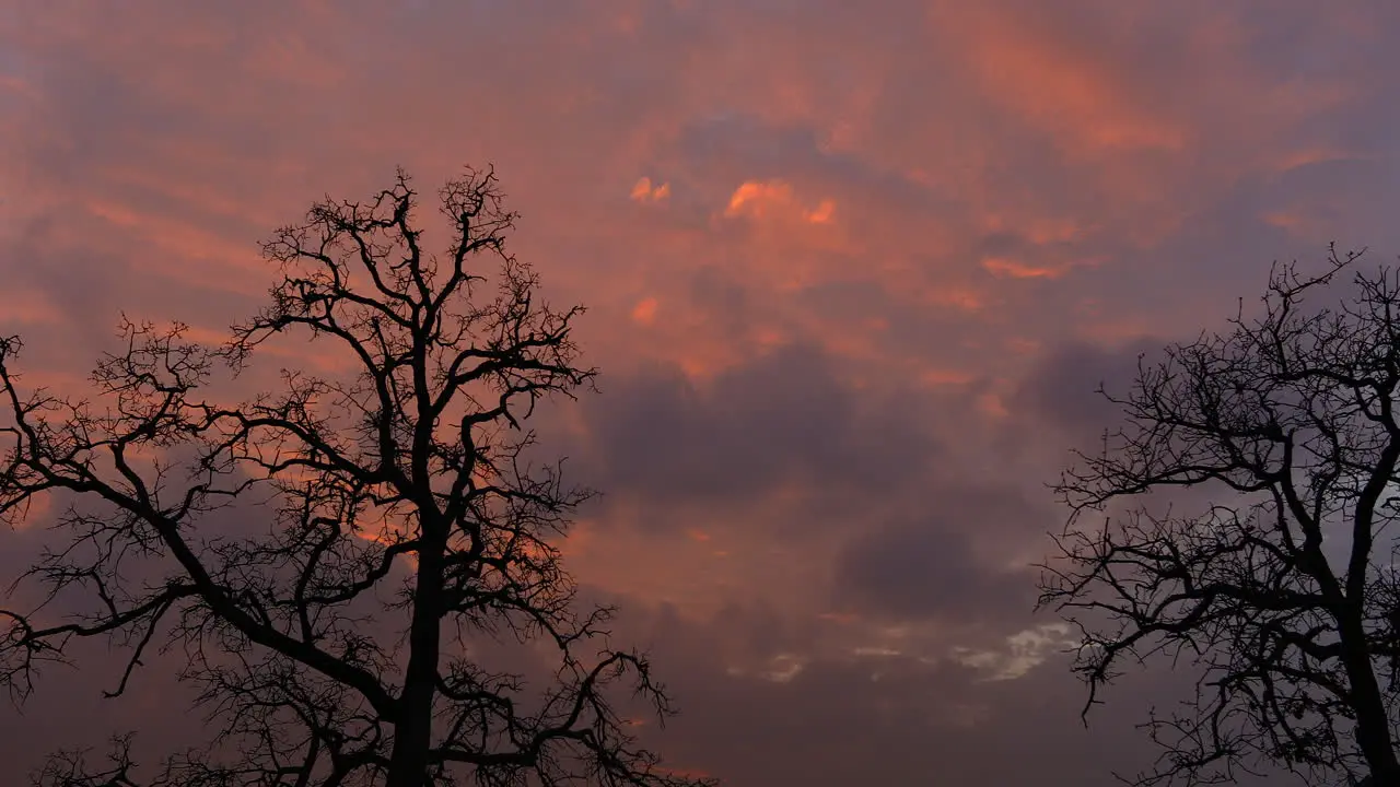 This is a video of a colorful sunset over Lake Lewisville in Texas