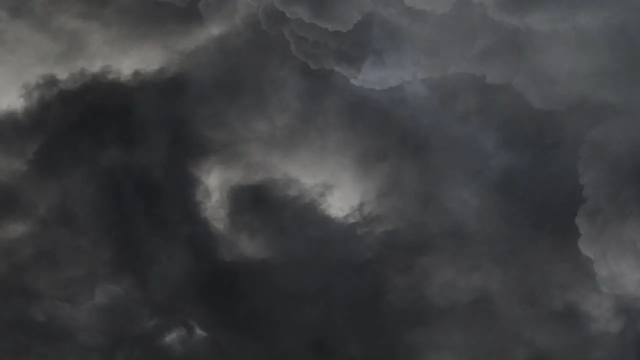 4k thunderstorm with lightning and storm clouds