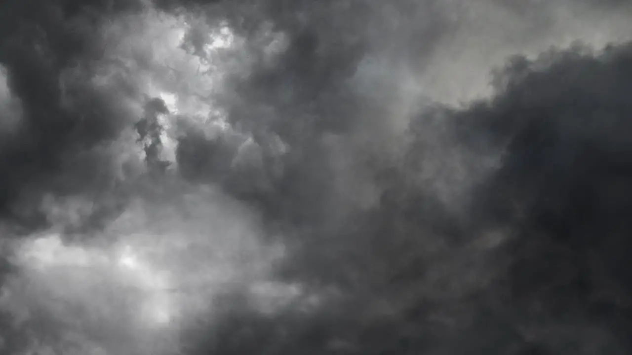 A dramatic thunderstorm sky view 4k