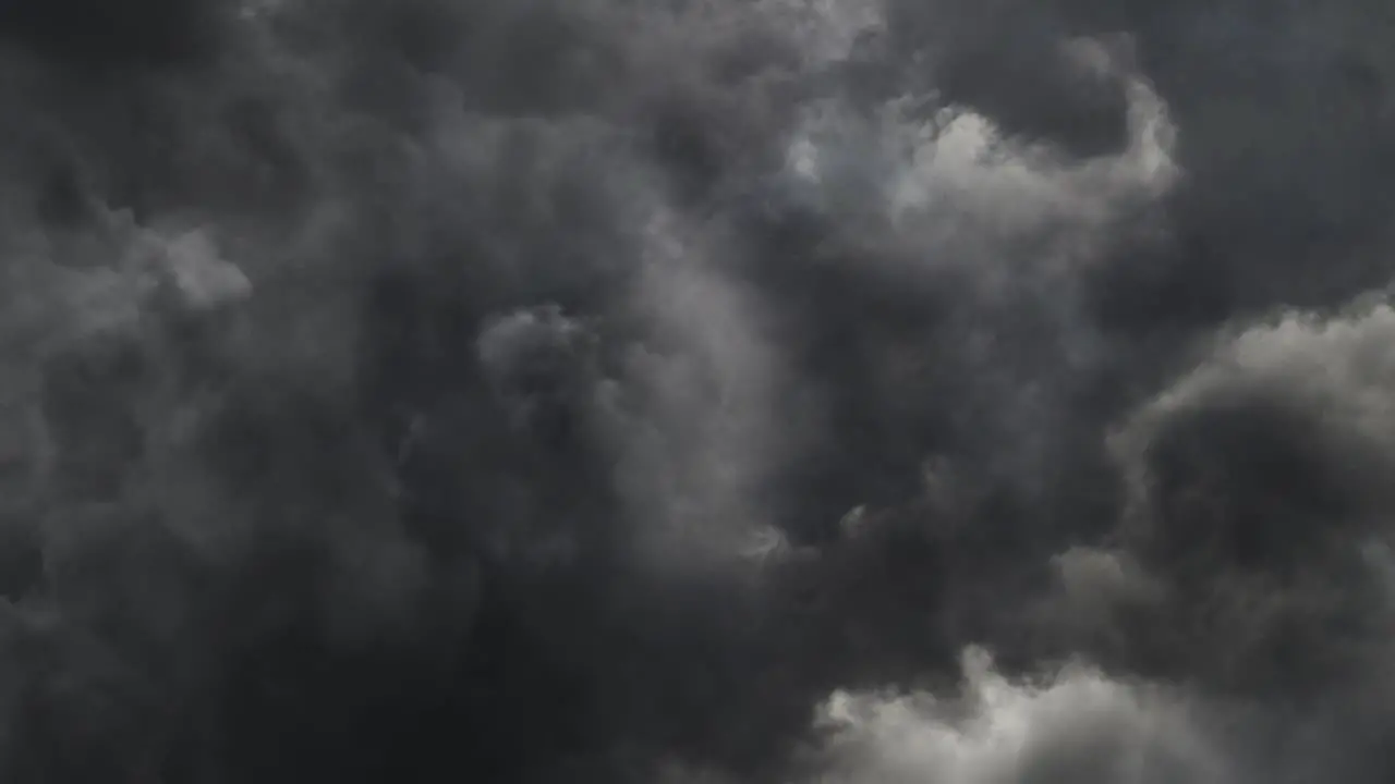 Dramatic dark sky of a severe thunderstorm on the sky