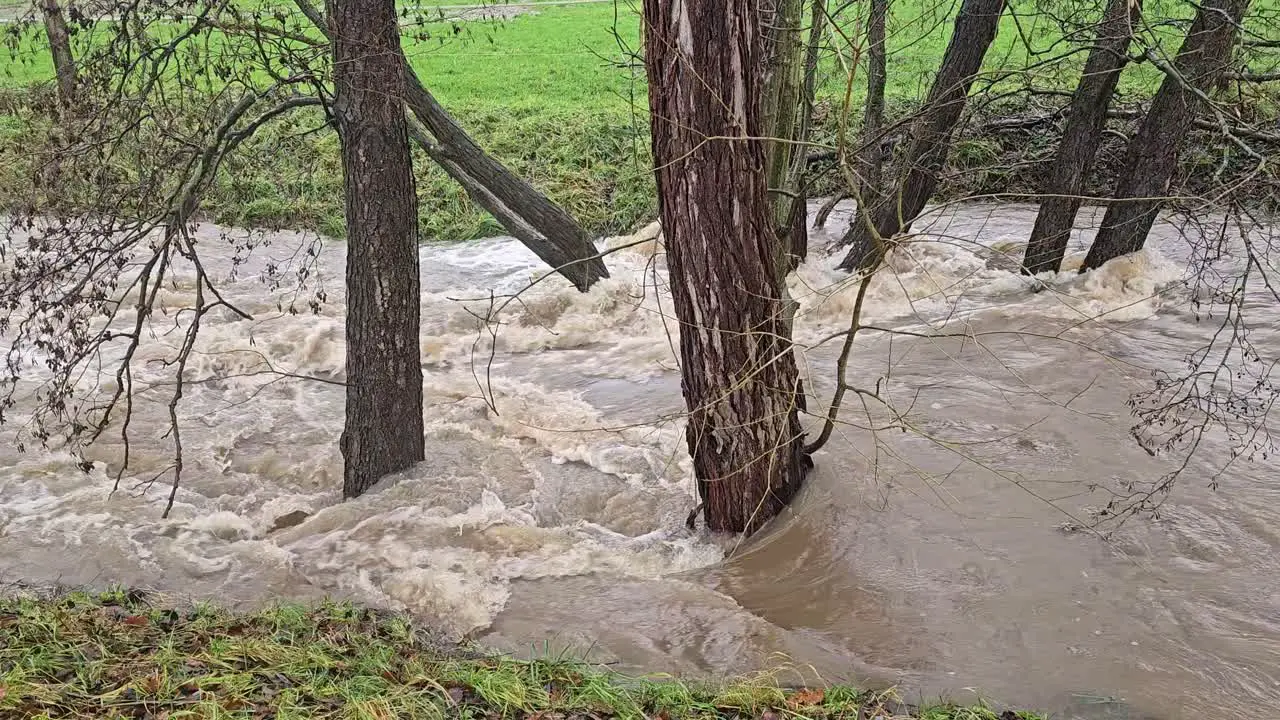 After the storm A raging river shows its strength in Menden Sauerland