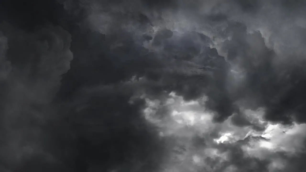 Cumulonimbus thunderstorm cloud with dark sky