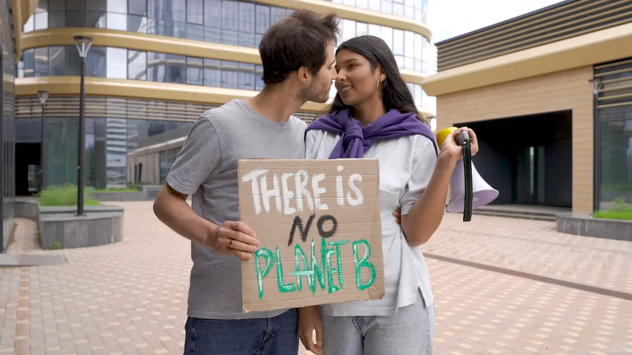 Cuple Kissing During A Protest 1