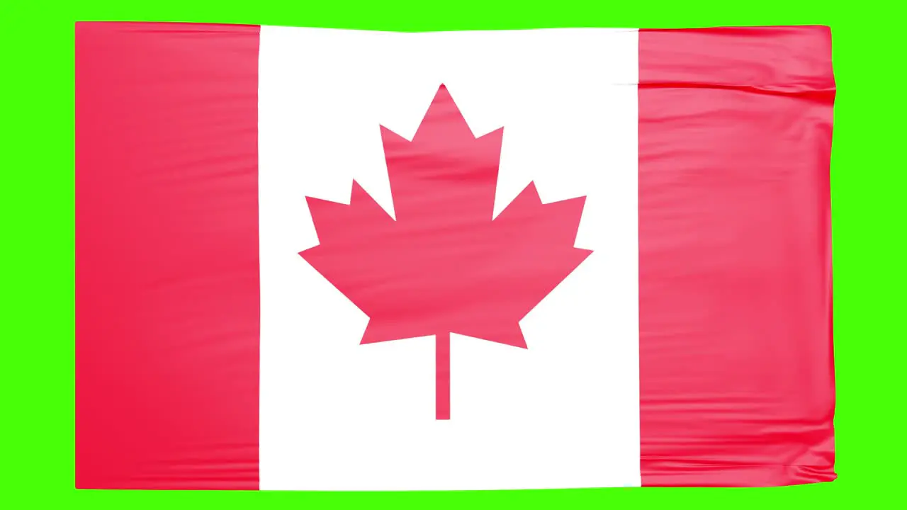 - 1920x1080 Canada Flag is waving on green screen -3D